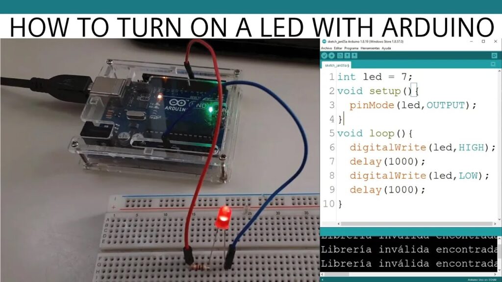 ARDUINO - How to turn on an LED with Arduino. From scratch - TUTORIAL